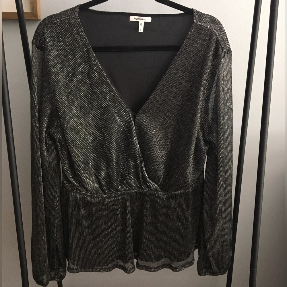 Maurices Black and Silver Top L